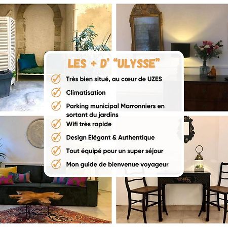 Ulysse, Appartement Spacieux Au Centre Historique D'Uzes En Rez-De-Chaussee Avec Exterieur, Proche Parking Des Marroniers Extérieur photo