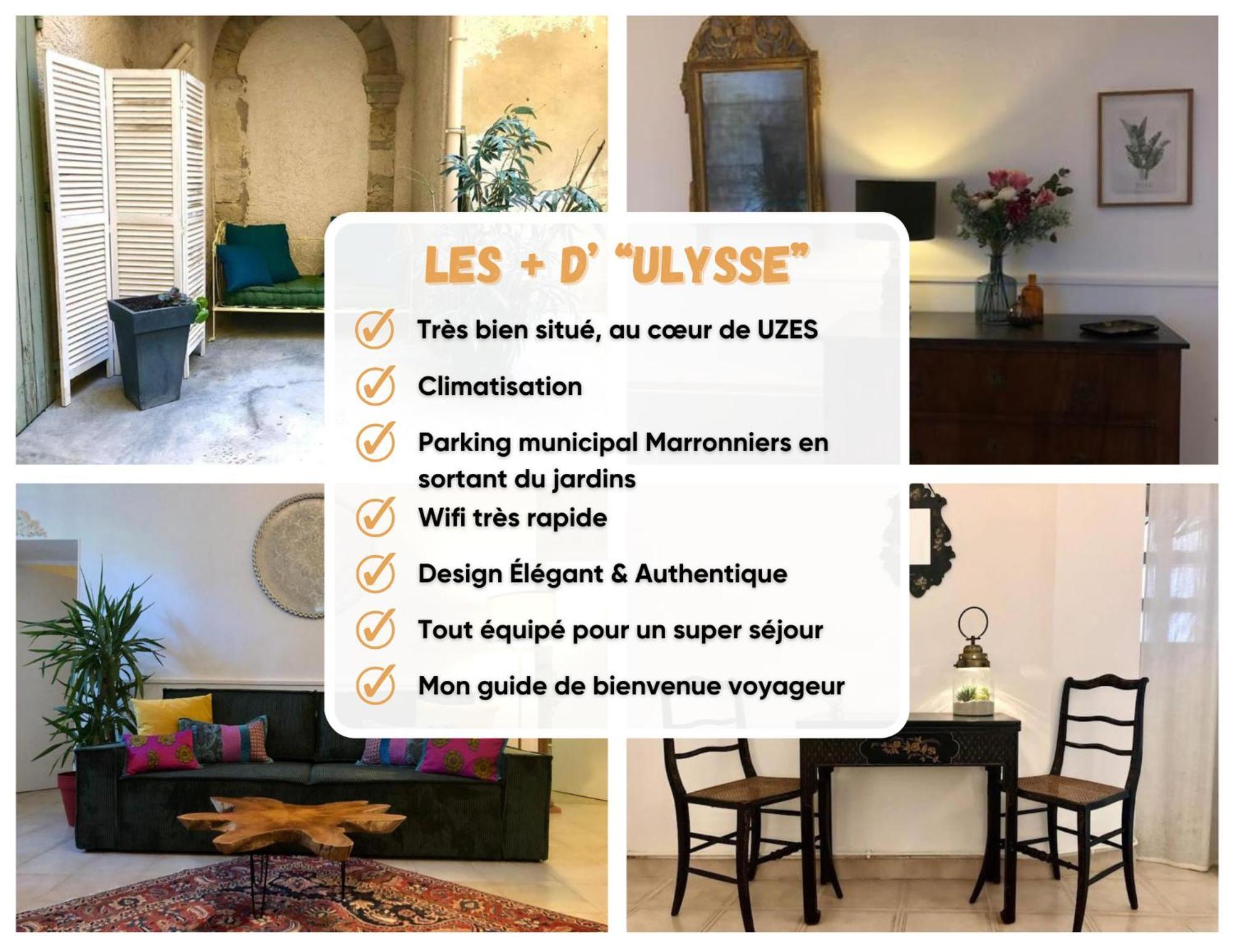 Ulysse, Appartement Spacieux Au Centre Historique D'Uzes En Rez-De-Chaussee Avec Exterieur, Proche Parking Des Marroniers Extérieur photo
